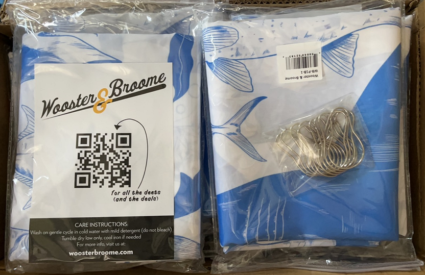 Wooster & Broome Shower Curtain - Sharks! Exclusive